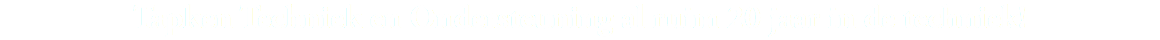Tapken Techniek en Ondersteuning al ruim 20 jaar in de techniek!